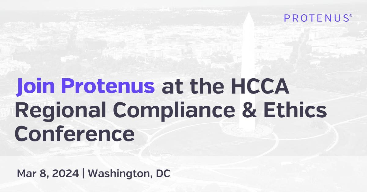 Visit Protenus at the 2024 HCCA DMV Regional Conference